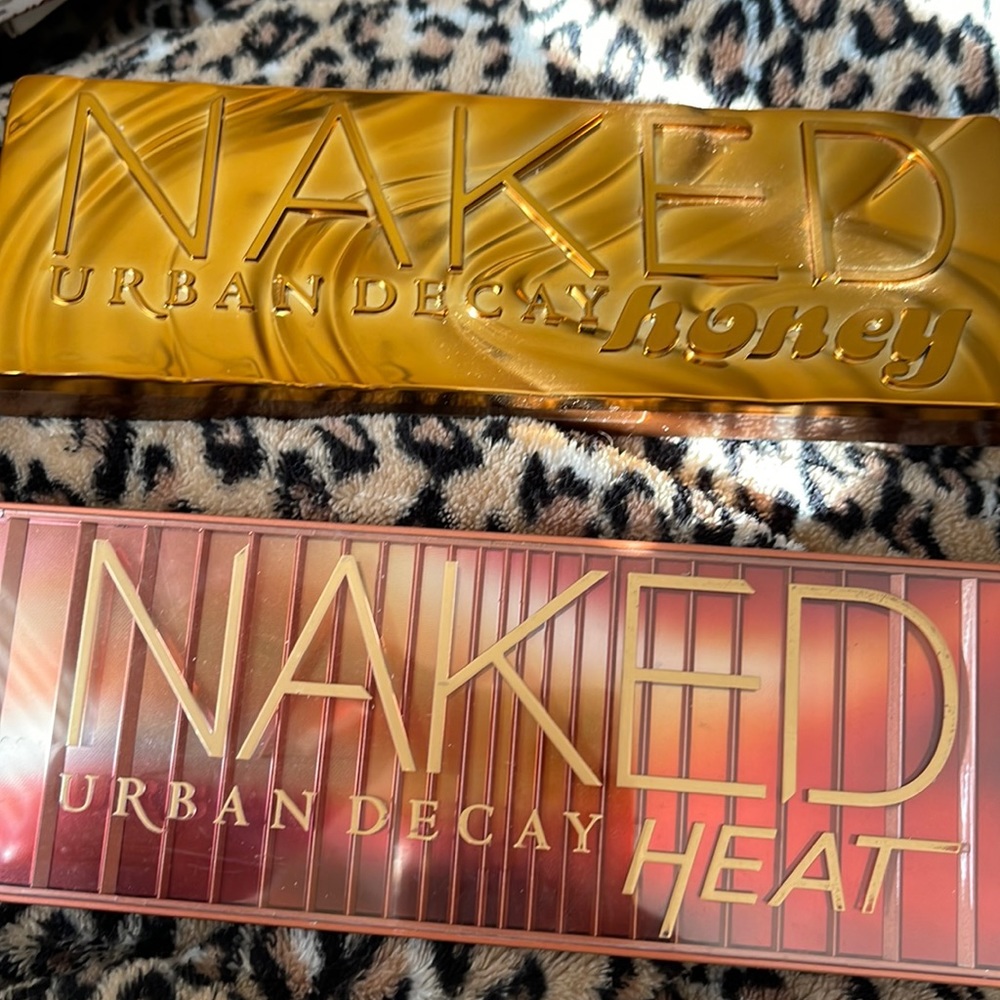 Like new naked palettes just swatched and sitting in my makeup box